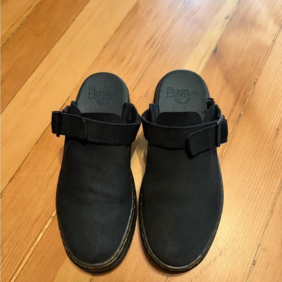Dr Martens Black Slip-On Clogs - Picture 1 of 3
